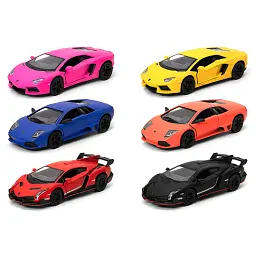 Металева інерційна легкова модель Lamborghini 5" матова, відкриваються двері (В асортименті) - мініатюра 3