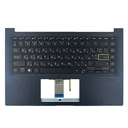 Корпус верхня кришка для Asus A413 D413 M413 S413 S433 X413 series, (Синій, топкейс з клавіатурою з підсвічуванням, 90NB0Q07-R31UA0, C Cover, Оригінал)