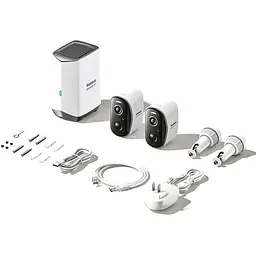 IP-камера відеоспостереження Baseus Security N1 Plus Outdoor Camera 2K 2-Cam Kit White EU - мініатюра 7