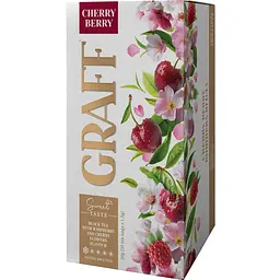 Чай Graff Cherry Berry з ароматом квітів малини та вишні 20x1.5 г (4820279612324)