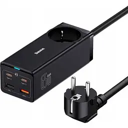 Зарядний пристрій Baseus 65 W GaN3 Pro (PSZM000901 ) + кабель чорний - мініатюра 2