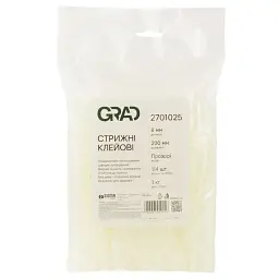 Клейові стержні Grad 8×200мм 1кг прозорі (2701025)