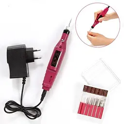 Портативний фрезер-ручка для манікюру ZS 100 20000 об/хв. pink міні фрезер Nail Dryer DM-100 - мініатюра 5