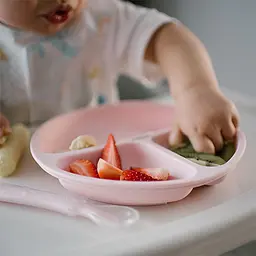 Дитяча силіконова тарілка на три секції із присоскою Baby Ono Рожевий - мініатюра 2