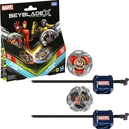 Іграшка-дзиґа Hasbro Beyblade X Marvel з пусковим пристроєм Iron Man 4-80B vs Thanos 4-60P (G0278_G0287) - мініатюра 4