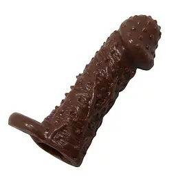 Насадка на пеніс Baile Brave Man Extension, 13 см (коричневий) - мініатюра 2
