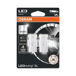 Комплект світлодіодних ламп OSRAM 7505DWP-02B W21W/T20 2W 6000K 12V - мініатюра 2