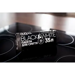 Пакети для сміття Добра господарочка Black & White з затяжками 35 л 30 шт. - мініатюра 2