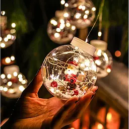 Світлодіодна гірлянда штора роса з кульками з наповненням Xmas 8 режимів 200 LED 3x0,7м Теплий білий - мініатюра 7