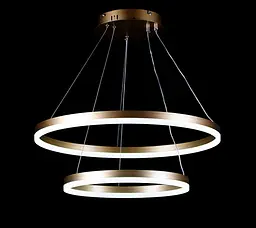 Світлодіодна люстра Splendid Ray LF2557/2 LED золото-біла з димером і пультом 130W - мініатюра 3