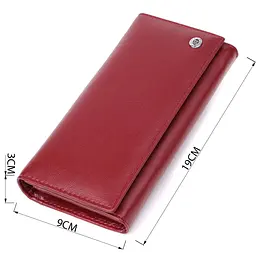 Місткий жіночий гаманець із натуральної шкіри ST Leather 23089 бордовий - мініатюра 6
