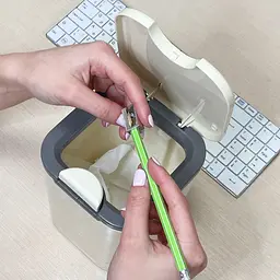 Відро для сміття MBM My Home з кришкою 2 л бежеве (BIN-06 2L BEIGE) - мініатюра 7