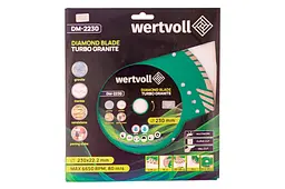 Диск відрізний алмазний MasterTool по бетону граніту Wertvoll 230мм Turbo Granite - мініатюра 2