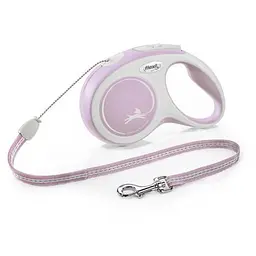 Повідець-рулетка Flexi New Comfort S Cord трос рожевий для собак до 12кг 8м