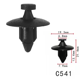 Кліпса розпірні Honda, Nissan, Toyota. 010, 5145448010, 91545-SE0-0030-W (C541)