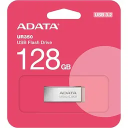 USB флеш накопичувач ADATA 128GB UR350 Silver/Beige USB 3.2 (UR350-128G-RSR/BG) - мініатюра 5