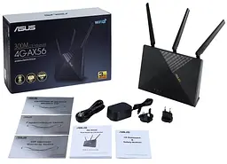 Маршрутизатор 4G-AX56 AX1800, 4G/LTE, 4xGE LAN, 1xGE WAN Asus teh0017327 - мініатюра 8