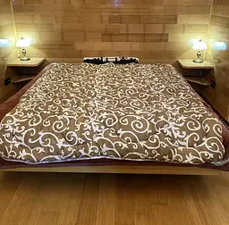 Ковдра євро відкрита зимова з вовни Leri Max 21515 195х210 см коричнева