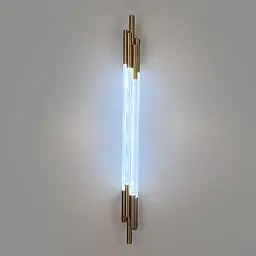 Латунний трубчастий стіновий LED світильник у корпусі 90 см Line F Арт. WJ351/900 AB - мініатюра 4