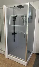 Душова кабіна Dusel A-515 120x80x190 шиншила, Хром, Універсальна, матовий, хром, 120x80 - мініатюра 3