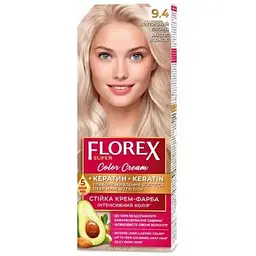 Крем-фарба Florex для волосся КЕРАТИН 9.4 Арктичний блонд