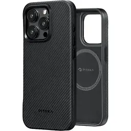 Чохол-накладка Pitaka MagEZ Case Pro 4 Twill 600D Black/Grey для iPhone 15 Pro Max