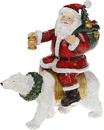 Декоративна статуетка "Санта на Ведмеді" Bona 16х8,5х17,5 см dec0008597 - мініатюра 1