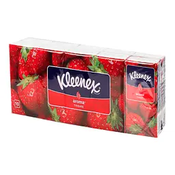 Набір: Носовички Kleenex Полуниця 100 шт. (10 п. x 10 шт.) - мініатюра 5