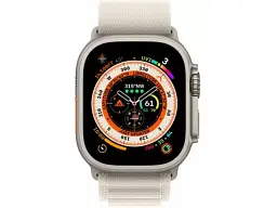 Смарт-годинник Apple Watch Ultra GPS + Cellular 49mm Titanium Case with Starlight Alpine Loop - Medium MQFR3 UA - мініатюра 4