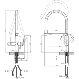 Змішувач Kroner Graz-GRP03815 + змішувач Graz-GRP010 (CVS30147) - мініатюра 11
