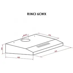 Витяжка пласка Perfelli RINCI 6CWX Inox - мініатюра 10