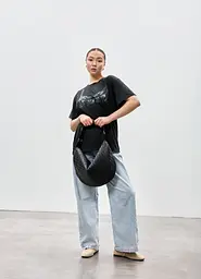 Жіноча сумка Sambag Bag-glove чорна 50 х 28 х 5 см (53400067) - мініатюра 5