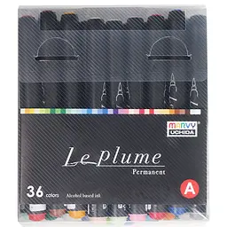 Набір спиртових маркерів односторонні Класичні відтінки LE PLUME BRUSH 36 шт Marvy