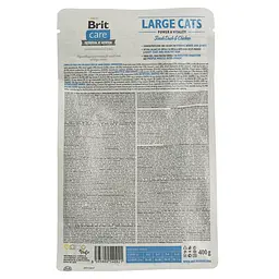 Сухий корм для котів великих порід Brit Care Cat GF Large cats Power&Vitality з качкою і куркою 0.4 кг - мініатюра 4