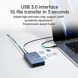 Корпус для жорстких дисків ACASIS EC-7252 USB 3.0 з підтримкою RAID до 12 ТБ для SATA HDD/SSD 2,5 дюйма (Синій) - мініатюра 2