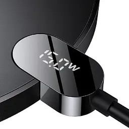 Бездротовий зарядний пристрій Baseus Digital LED Display Gen 2 Wireless Charger 15W CCED000001 Black - мініатюра 5