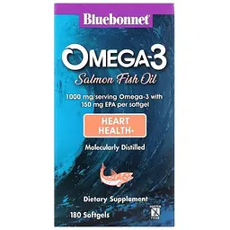 Омега-3 Bluebonnet Nutrition натуральна з жиру лосося 180 капсул - мініатюра 2