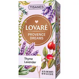 Уцінка. Чай Lovare Tisanes Provence Dreams бленд трав’яного та плодового чаю з квітами 36 г (24 шт. х 1.5 г)