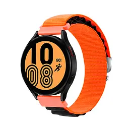 Ремінець для Xiaomi Amazfit Bip Bip Lite Bip U Bip 1S Bip 3 - оранжево-чорний Watchbands NormalCloth Wave ширина кріплення 20мм нейлоновий (W26-2WB20712975) - мініатюра 2