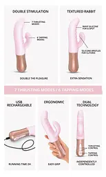 Подвійний пульсатор-кролик Love To Love SASSY BUNNY - BABY PINK - мініатюра 6
