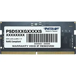 Модуль пам'яті SO-DIMM DDR5 Patriot Signature Line 8 ГБ 4800 МГц (PSD58G480041S) [175569]
