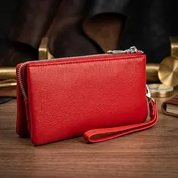 Місткий клатч із двох частин жіночий ST Leather 19251 червоний - мініатюра 4