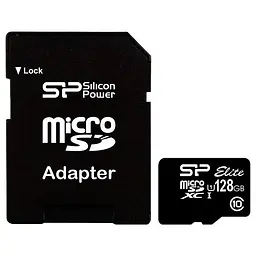Карта пам'яті Silicon Power 128GB microSDXC C10 UHS-I Elite + adapter (SP128GBSTXBU1V10SP)