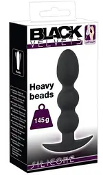 Силиконовий анальний затор Black Velvets Heavy Beads Orion 42-05330250000 86917 - мініатюра 1