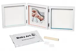 Потрійна рамочка Baby Art з відбитками біла в смужку (3601095400) - мініатюра 2
