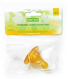 Соска латексна Baby Team, класична, від 0 міс., повільний потік, 1 шт. (2300) - мініатюра 3