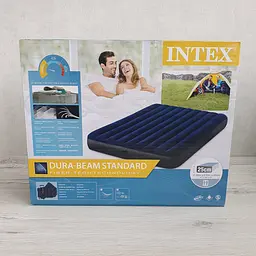 Надувний матрац Intex 64765 (3) "Квін" двомісний, 152х203х25 см, 2 подушки, з ручним насосом, у коробці