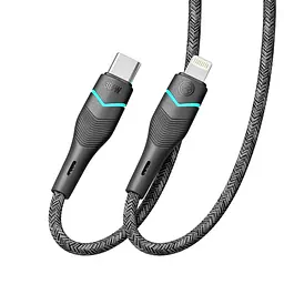 Кабель для зарядки USB Ridea RC-RL15 RGB Light Type-C to Lightning 30W 10V/3A 1.2 м Черный - миниатюра 4