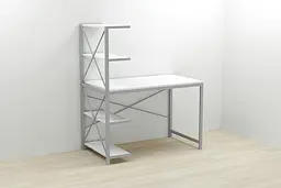 Комп'ютерний стіл Ferrum-decor Джек 75x140x60 Сірий ДСП Білий (FRD-104414)