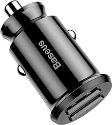 Автомобільний зарядний пристрій Baseus Small Rice Grain 3.1А Black (CCALL-ML01) - мініатюра 4